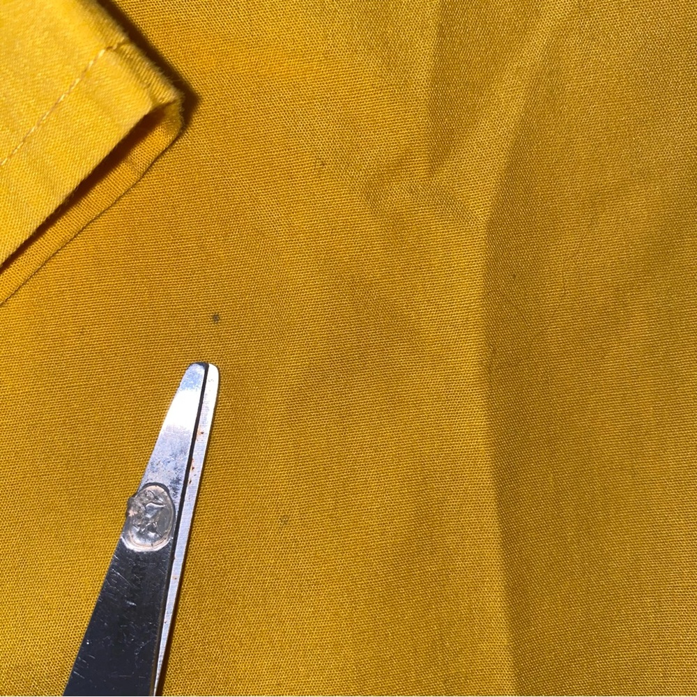 Yellow Button Down Shirt with Graphic Design - Picture 4 of 10